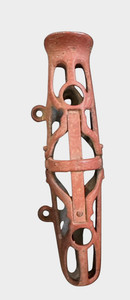 Antique Buggy Whip Holder Cast Iron Horse Carriage Conestoga Wagon Flag Bracket