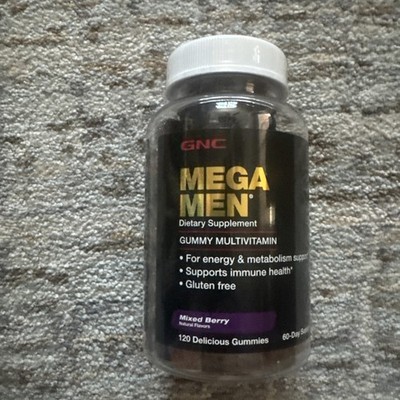 GNC Mega Men Gummy Multivitamin | Energy, Metabolism, & Immune Support | Mixed