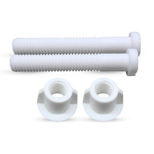 Toilet Seat Screws Hinge Bolt Nut Kit - Durable Plastic Toilet Seat Accessorie