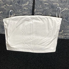 Knit Tube Top n/a sizing is measurements, white (ish) ? small medium ? shein ?