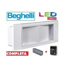 LAMPADA EMERGENZA BEGHELLI 1499/24 LED 24W INCASSO E PARETE LED ART. 1499