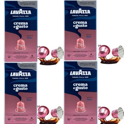 Lavazza Crema E Gusto Dolce Soft & Velvety Coffee Pods 4 x Packs (40 Pods Total)