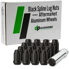 Black Lug Nuts for 2014-2019 Nissan Versa Note with Aftermarket Wheels