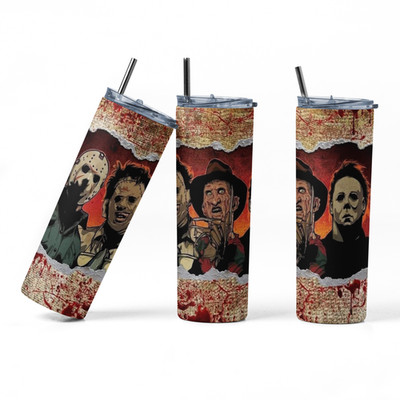 Horror Bösewicht Becher Slasher Villains Freddy Jason Michael Becher Flachmann 20oz