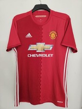 Men's adidas Manchester United Football Club 2016/17 Red Home Shirt Size Medium