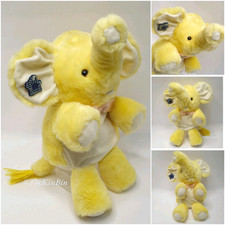 1986 Applause Sunny Yellow Elephant Vtg Baby Plush Toy 3724 W/squeaker Trunk EUC