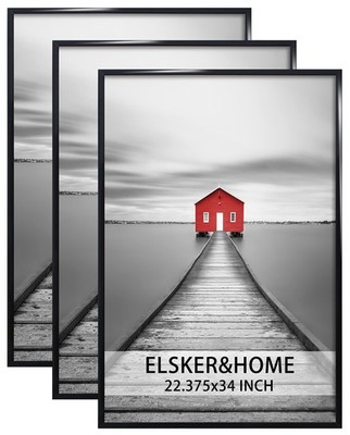 Elsker&Home Elskerhome 22.375 X 34 Poster Frame 3 Pack Black Picture Frame For