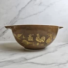 VTG Pyrex 442 Bowl Mid Century Modern Rooster Cinderella Mixing Batter 1.5 Qt