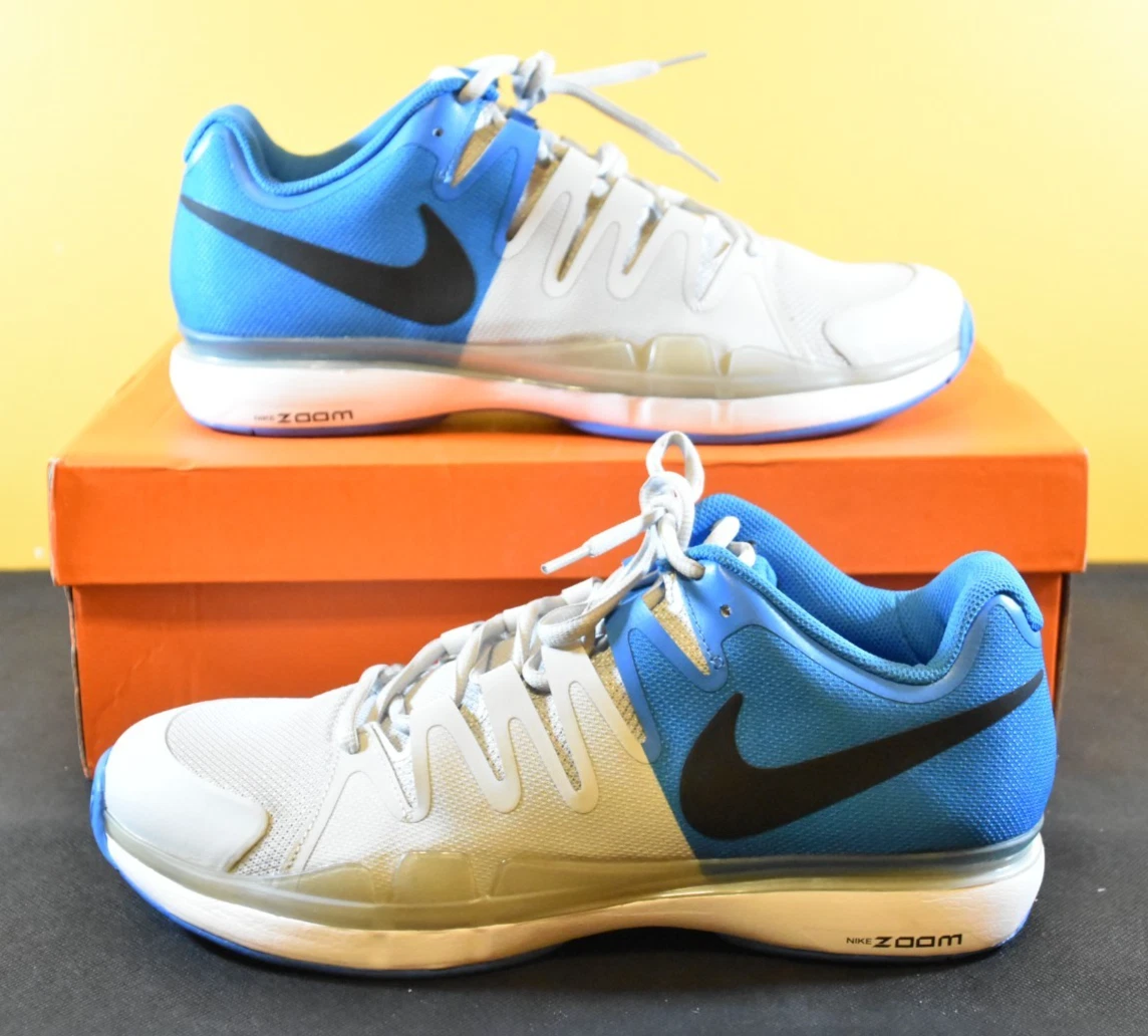 Nike Roger Federer RF 2014 Madrid Rome Men’s Tennis Shoes Gray Blue size 14 Nike Roger Federer RF 2014 US Open Zoom Vapor Tour 9.5  main image 4