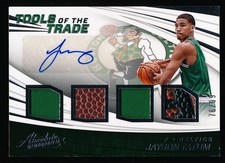 2017-18 Absolute Jayson Tatum Tools Of The Trade Rookie Auto Autograph Quad /99