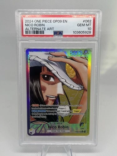Nico Robin Alt Art Leader OP09-062 One Piece Emperors In The New World PSA 10