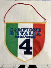 Stendardo Napoli 4º Scudetto 2025 Campione D'Italia Calcio Collezione Tifosi