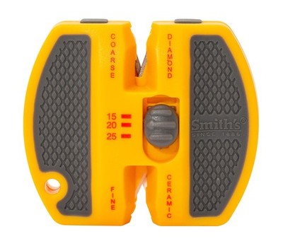 Smith s 50917 Adjustable 2-Step Knife Sharpener   Yellow - Preset Coarse & Fi...