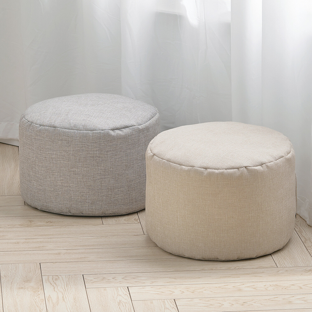 40cm Round Bean Bag Foot Rest Stool Pouffe Living Room Beanbag Ottoman