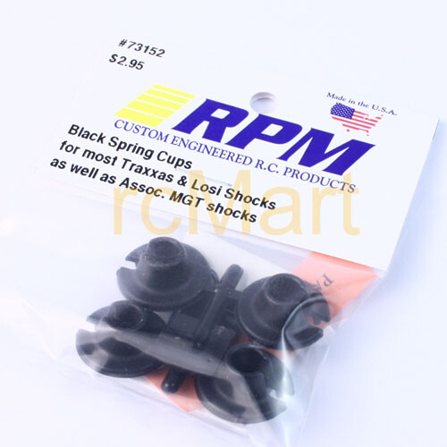 RPM Lower Spring Cups Black For Losi Associated Shocks 1:10 RC Cars Truck #73152 - Picture 2 of 2