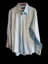 CHAPS Men's Large Long-Sleeve Button Down Light Blue Casual/Dress Shirt