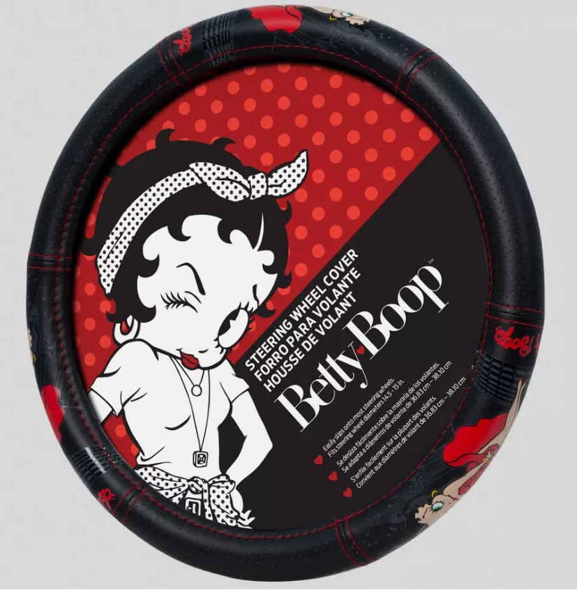 Nuevo Betty Boop Skyline Vestido Rojo 9 Piezas Alfombrilla Cubiertas de Asiento Cubierta de Volante Foto 2 de 4