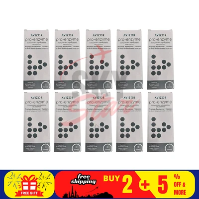 10er Pack Avizor PRO-ENZYME Proteinentferner Tabletten 12er Kontaktlinsen weich