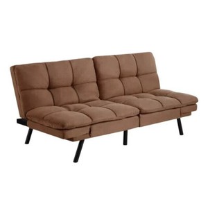 Mainstays Memory Foam Futon Camel Faux Suede Fabric (MS9501010703)