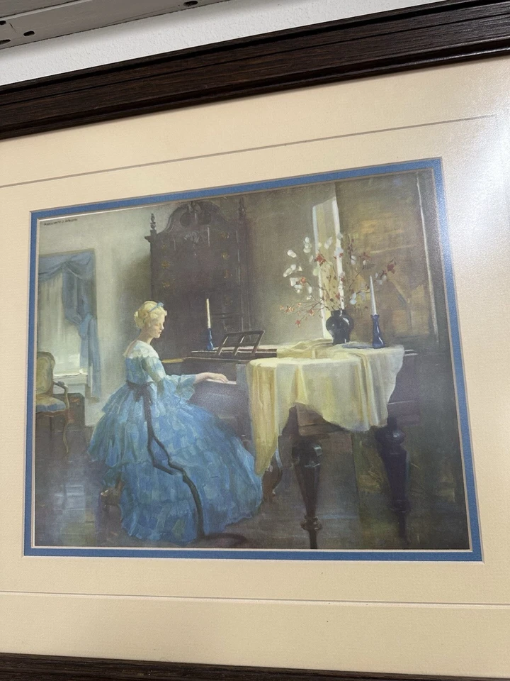 我有两个状况良好复古绘画带框和签名 — 第 3/4 张图片