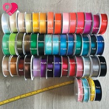 7/8" 0.875-1.5" Satin Ribbon Glitter Metallic Taffeta Gift Trim Bulk 1-100 yards