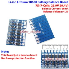 7S 25.9V 29.4V Li-ion Lithium 18650 Battery Charger Circuit Balance Board 7-Cell