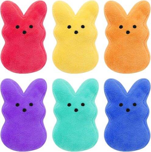 6pcs Easter Bunny Plush Toys Decorations Cute Animal Bunny Stuffed Doll Easter B