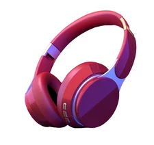Wireless Headphone Bluetooth Over Ear Foldable Stereo Headsets XBASS (Red)