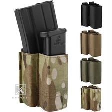 KRYDEX Tactical 5.56 & Pistol Magazine Pouch Mag Holder Belt & MOLLE Compatible