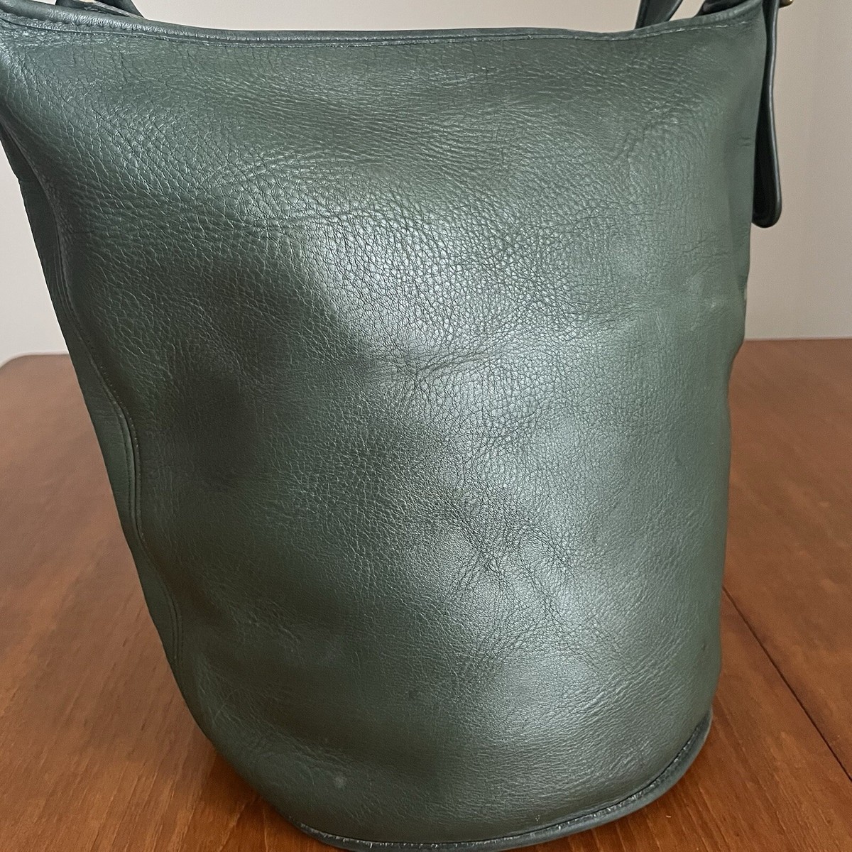 Vintage COACH 9085 Duffle Bucket Feed Bag Sac Bottle Green
