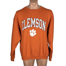 Vintage Russell Athletic Clemson Tigers Sweatshirt Adult XL Pullover Orange