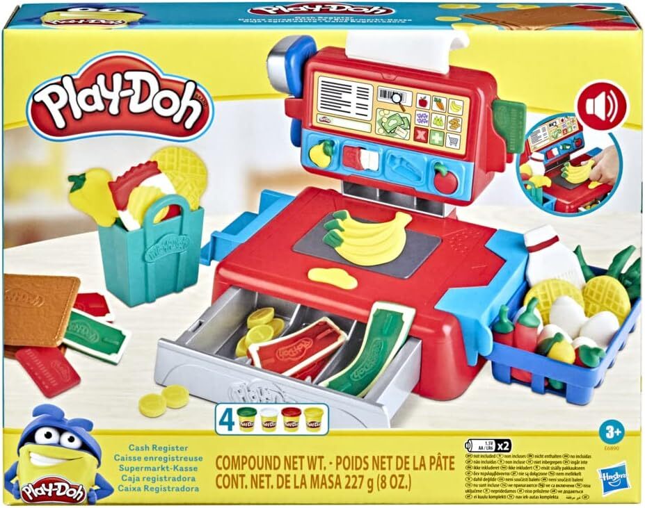 Play-Doh Cash Register Toy for Kids 3 Years and Up with Fun Sounds, Play Food