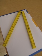 draper  39 inch or  1 metre rule plastic  folding rule made in holland