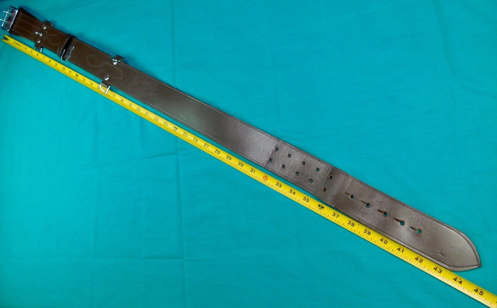 US Vintage Army Military Brown Leather Belt Buckle eBay