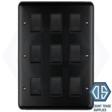 Matt Black Screwed Switches and Sockets Full Range