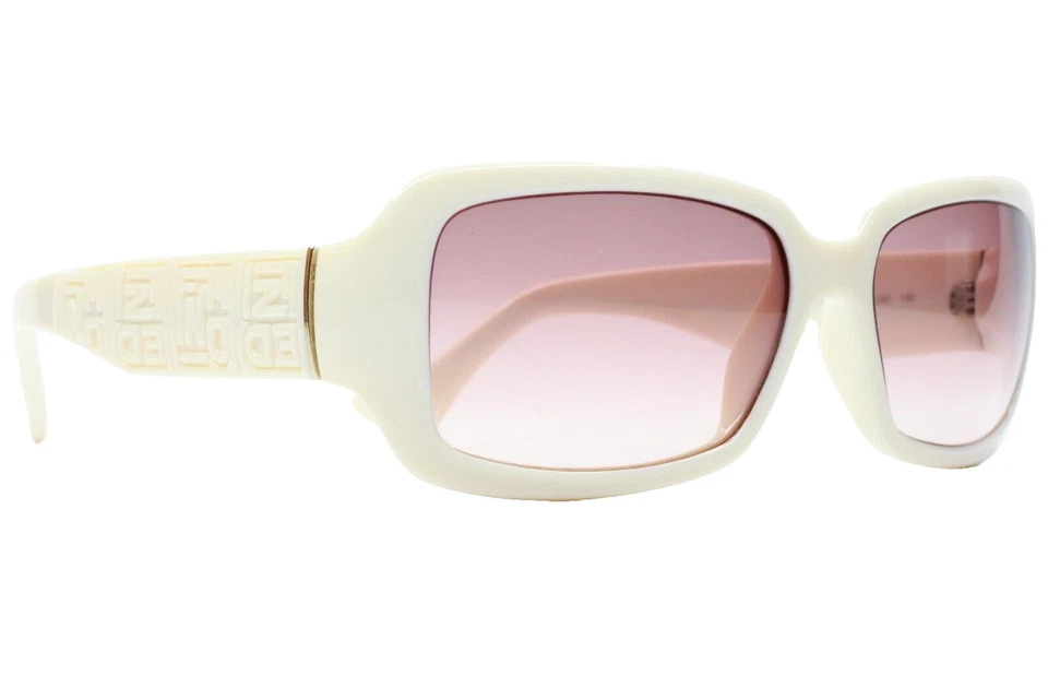 Gafas de sol Fendi FS5008 blanco roto degradado acetato diseñador lujo Italia 56-16 mm Foto 3 de 4