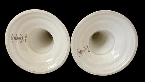 Pagoda by Crown Staffordshire 8” Candleholders. Set Of 2. England - Picture 4 of 4
