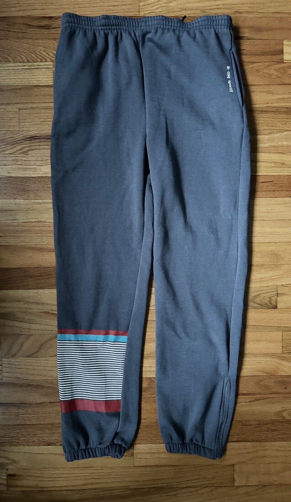 Vintage LE COQ SPORTIF sweatpants Joggers Gray si… - image 7