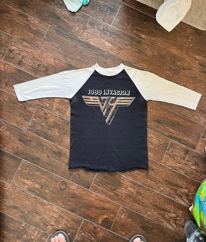 Vintage T-Shirt from 1980 Van Halen Invasion Concert Tour    (size S)