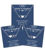 Mother Daughter Necklace Set for 2/3/4 Mom Daughter Gift from Mom Matching He...