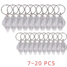 10 / 20 PCS Mini LED Keychain Flashlight Key Ring Light Bright Torch Lamp Torch