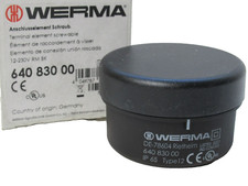  NEW WERMA 640 830 00 , 64083000 12-230V Screwable Terminal Element Connector