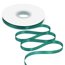1/4 inch Teal Satin Ribbon 50 Yards for Gift Wrapping Weddings DIY Floral Dec...