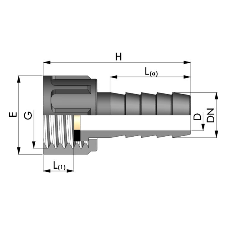VDL Schlauchtülle 32mm (1 1/4 Zoll) Kunststoff | Teichfilter