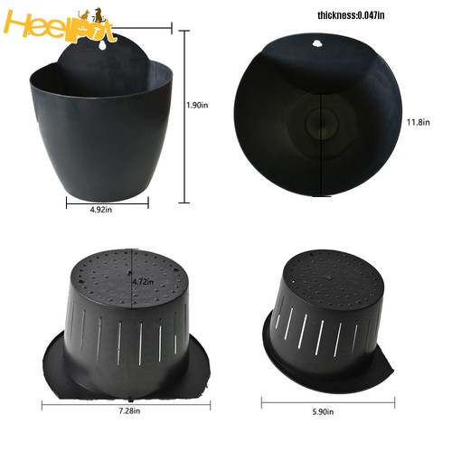 7 Pack Plastic Self-Watering Plant Flower Pot For Garden Decoration Wall Hanging - Picture 10 of 12
