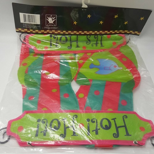 Flip Flop Summer Beach Hot Pink Garden Flag Scrollworks Metal Nylon 13x23" - Picture 4 of 5