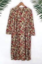 Vintage Bete Collection Honolulu Hawaii Muumuu Floral Red Green Cotton 16