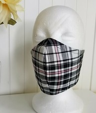 USA Handmade PLAID Cloth Face Mask Reusable w/nose wire/pocket