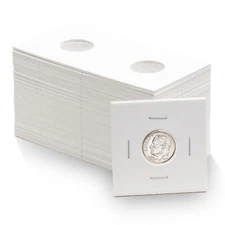 50 Coin Shield Dime 2x2 Coin Flips – Premium Mylar Cardboard Coin Holders