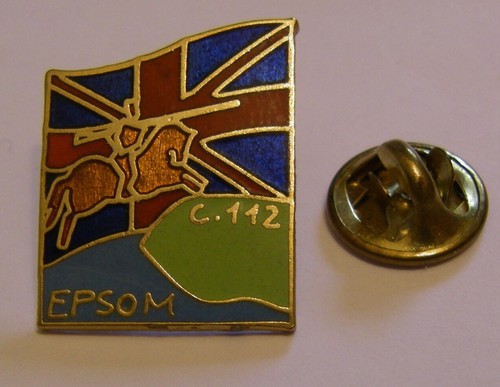 WW2 D DAY EPSOM C112 C.112 BRITISH FLAG vintage pin badge - Picture 2 of 4
